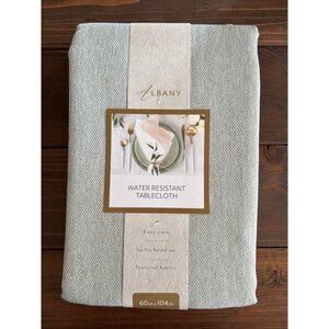 Albany Textural Water Resistant Spring Easter Tablecloth 60"x104"  Light Green